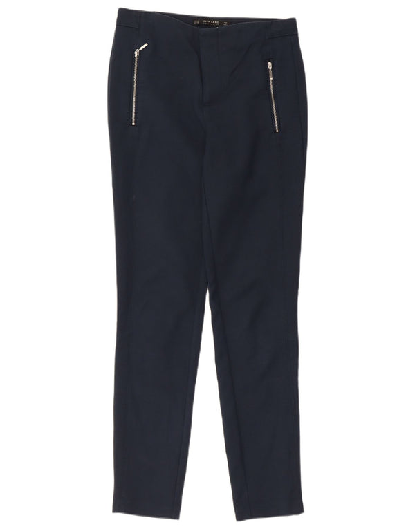 Zara skinny bukser til kvinder XS marineblå bomuld
