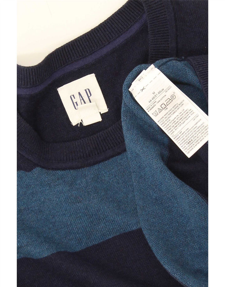 Gap herre rund hals sweater mellem marineblå stribet bomuld