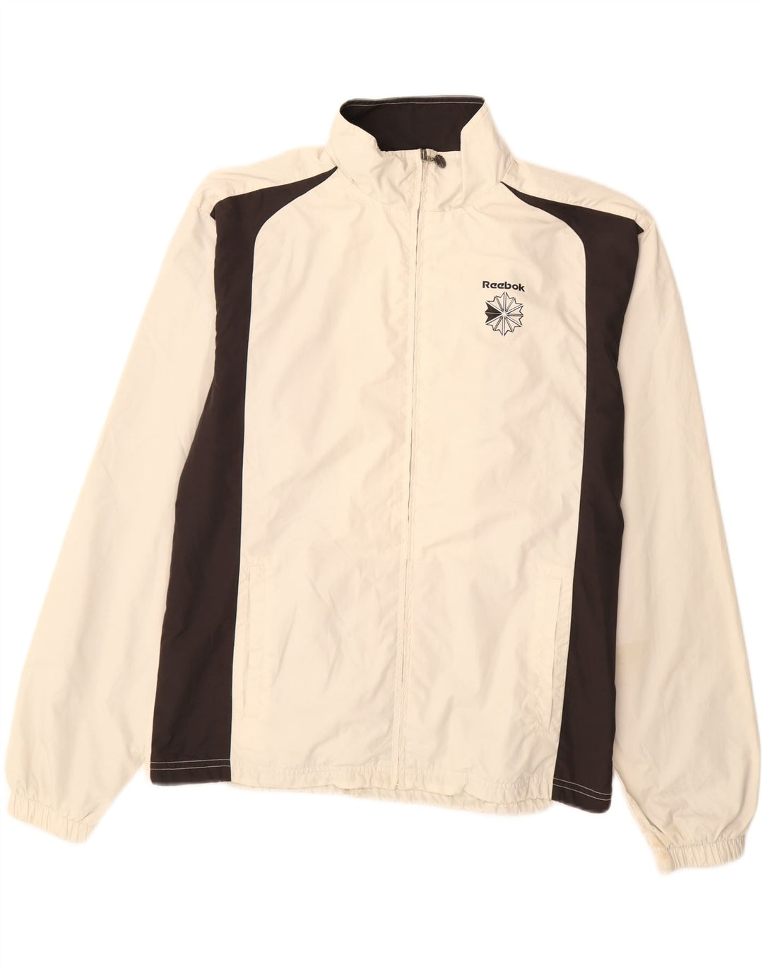 Reebok Træningsdragt til mænd, topjakke, stor off white colourblock polyester