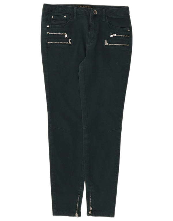 Zara Dame Slim Jeans EU 36 XS W26 L26 Grøn