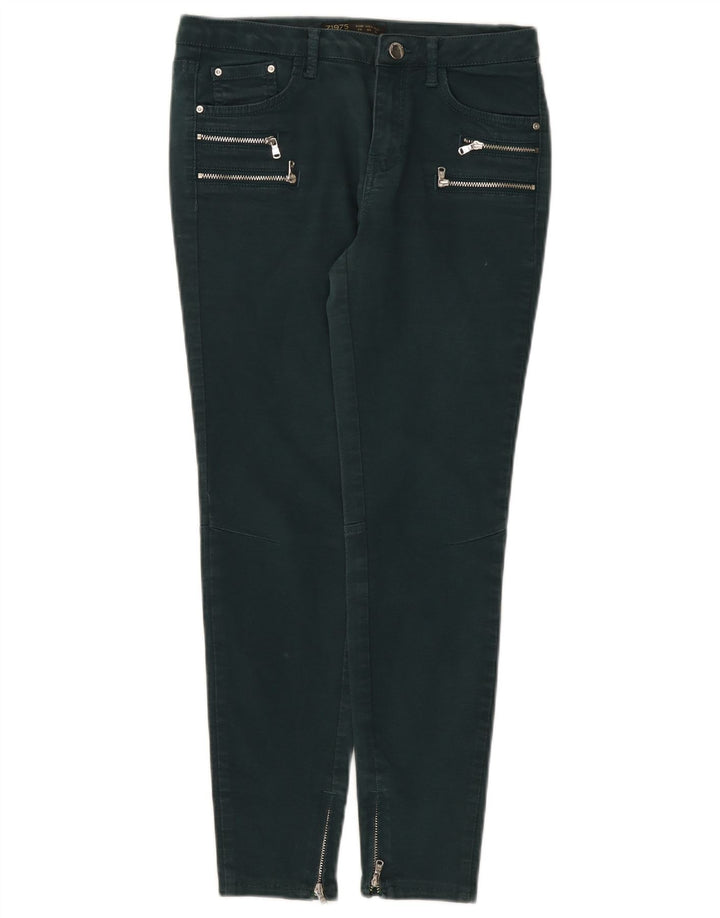 Zara Dame Slim Jeans EU 36 XS W26 L26 Grøn