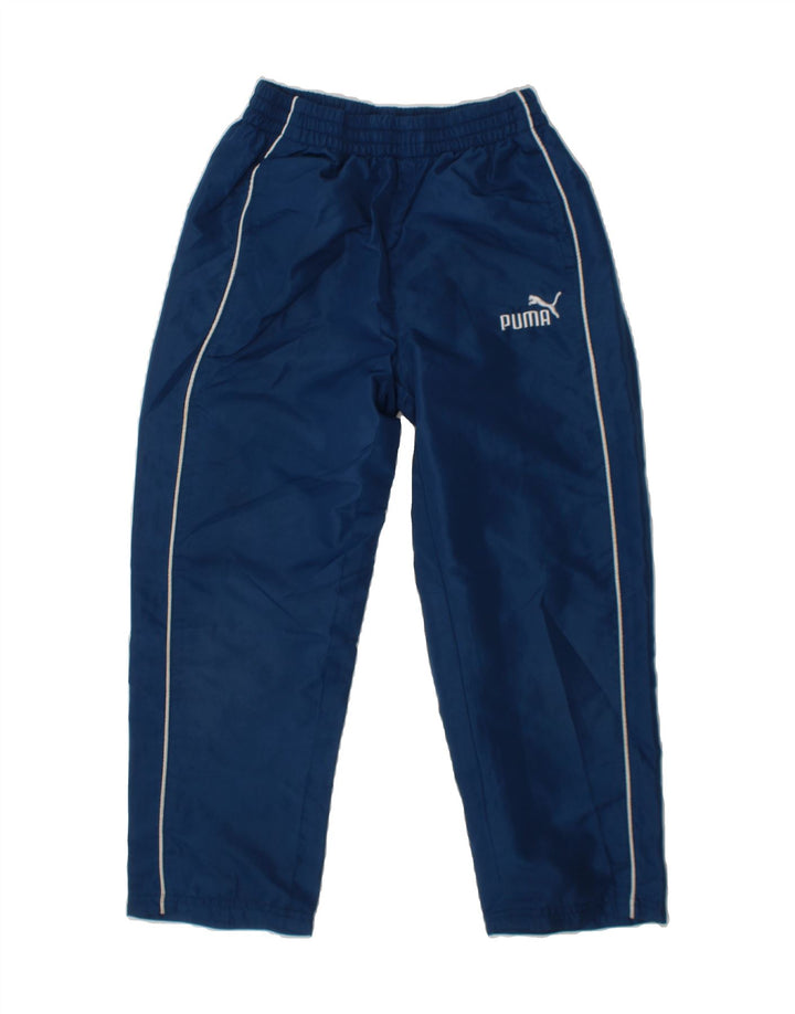 PUMA Boys Tracksuit Trousers 6-7 Years  Navy Blue Polyester Vintage Puma and Second-Hand Puma from Messina Hembry 