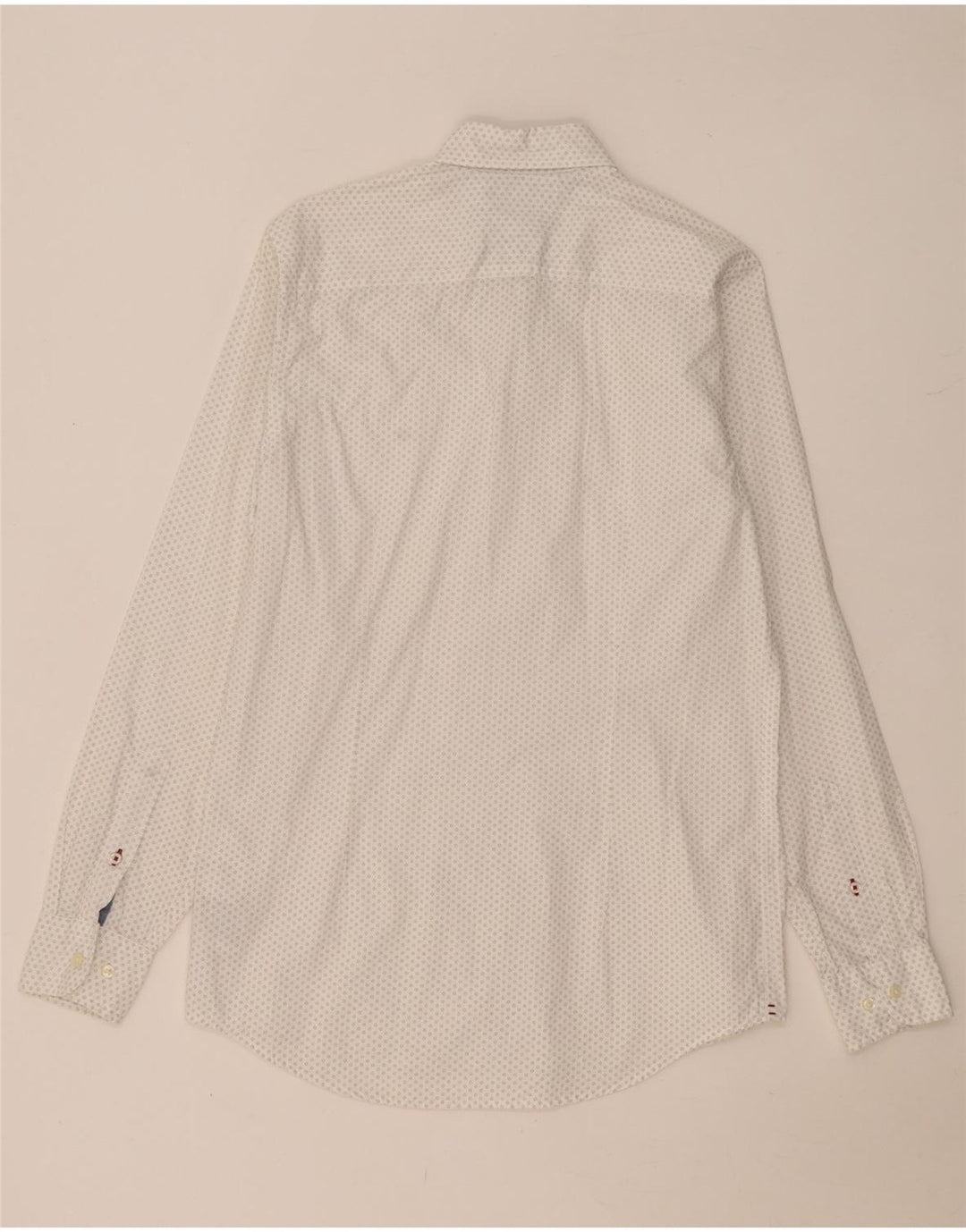 TOMMY HILFIGER Herre Slim Fit skjorte Medium hvid plettet bomuld