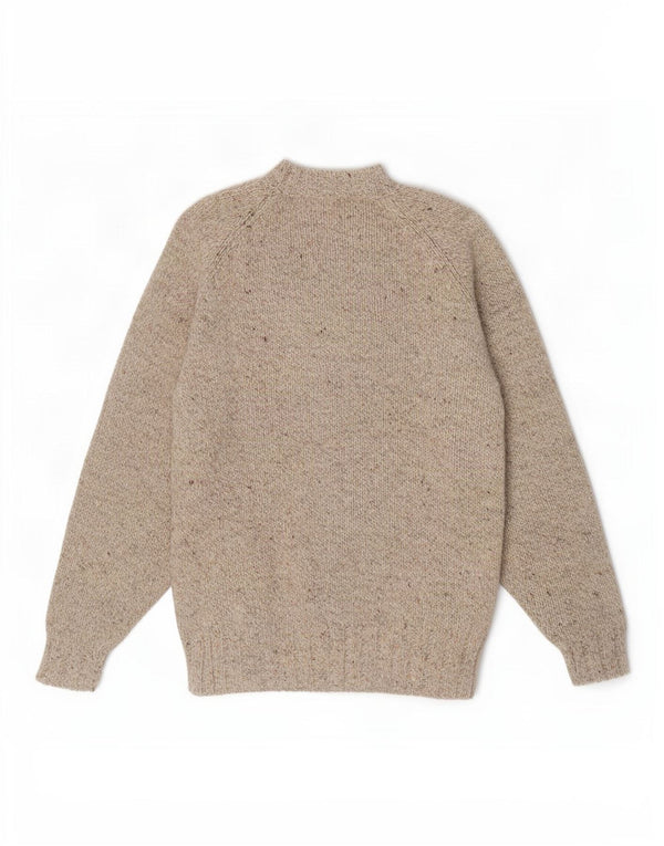 Enara Maglie Herre Boat Neck Jumper Sweater Medium Beige Flecked Wool