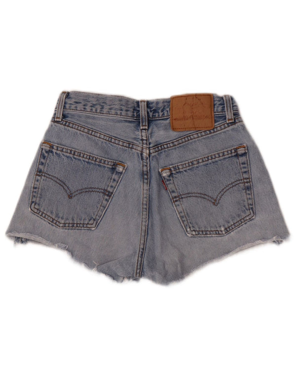 Levi's Womens 501 højtaljede denimshorts W27 Small Blue