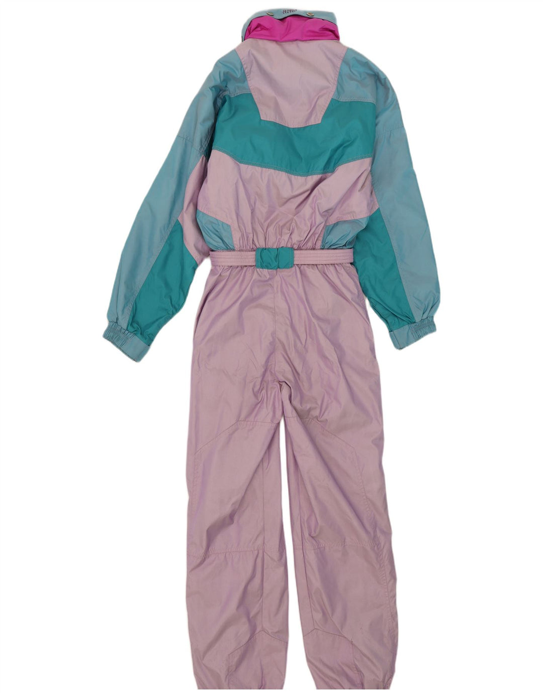 Vintage skijumpsuit til kvinder EU 38 Medium Flerfarvet Colourblock