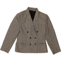 ST MICHAEL Womens 3/4 Sleeve Blazer Jacket UK 12 Medium Black Houndstooth Vintage St Michael and Second-Hand St Michael from Messina Hembry 