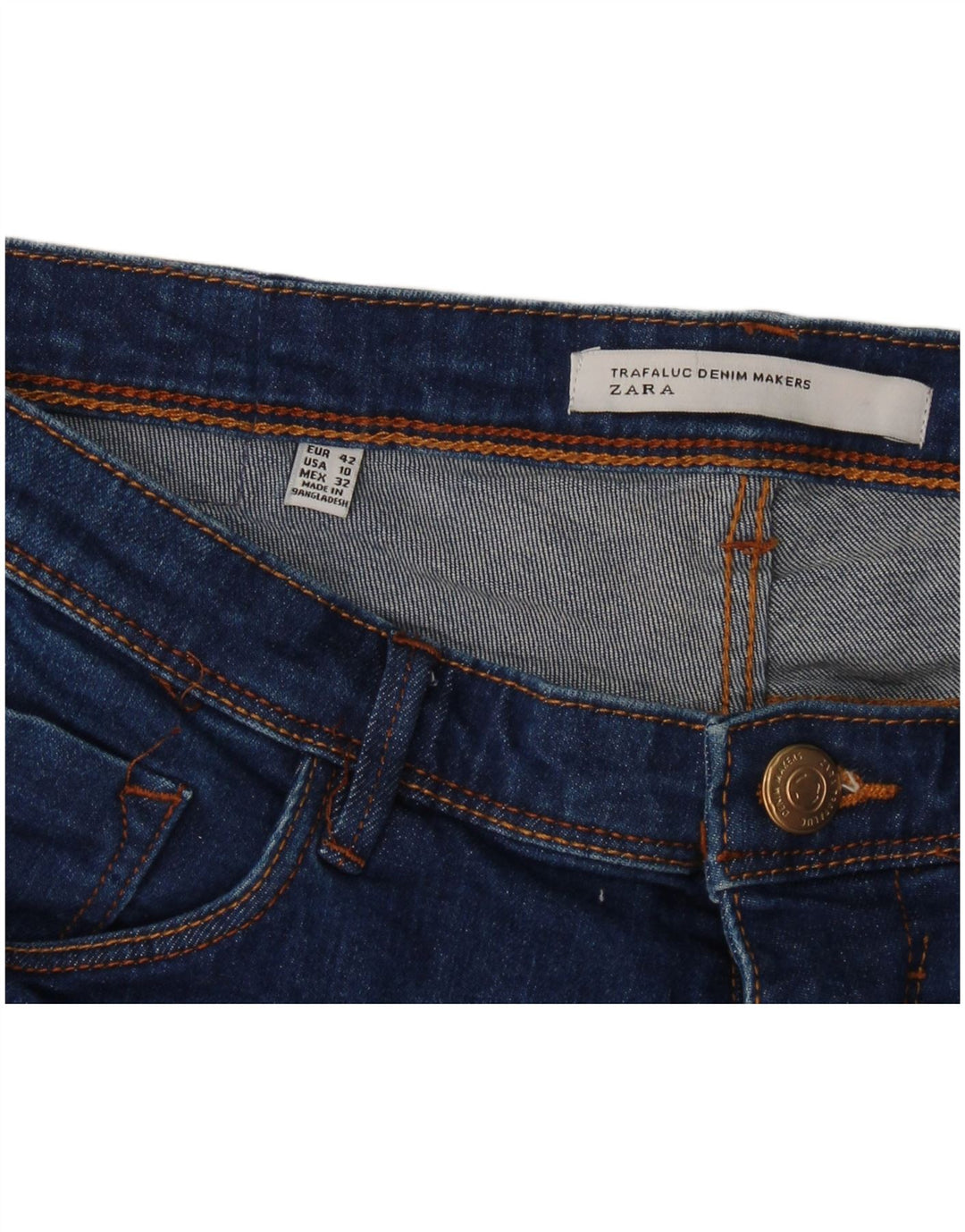 Zara Dame Bootcut Jeans EU 42 Large W32 L31 Blå