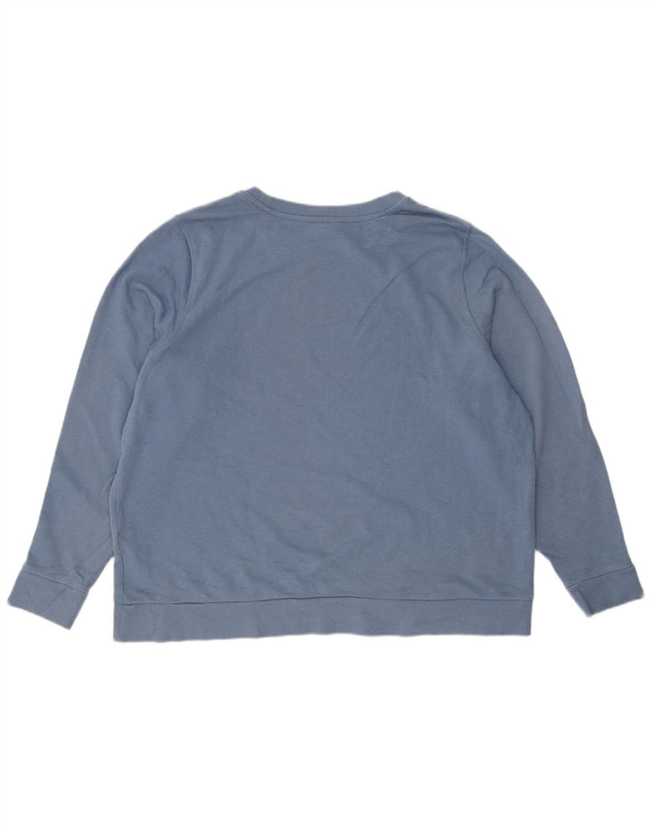 Marks & Spencer Dame Sweatshirt Jumper UK 20 2XL Blå Bomuld