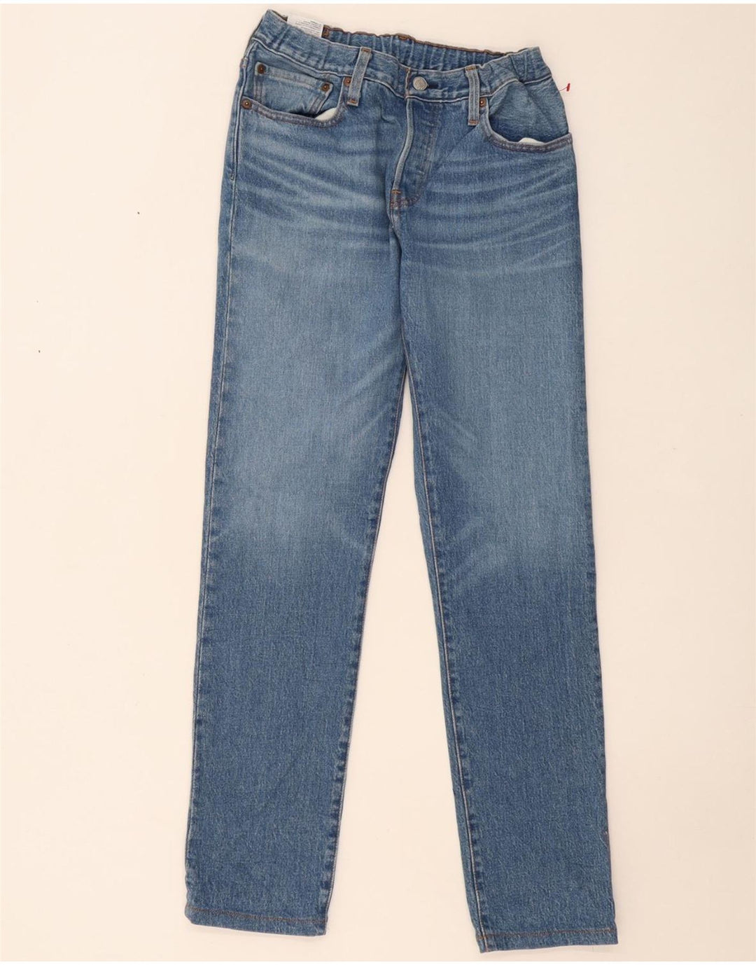 Levi's Dame 501 Straight Jeans W26 L31 Blå Bomuld