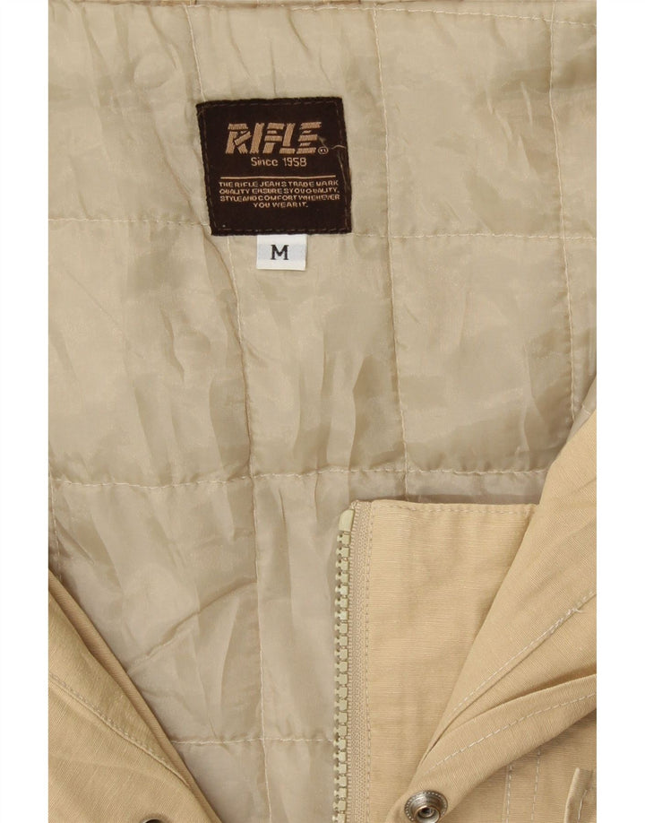 Rifle Dame Hooded Parka Jacket UK 14 Medium Beige Polyester