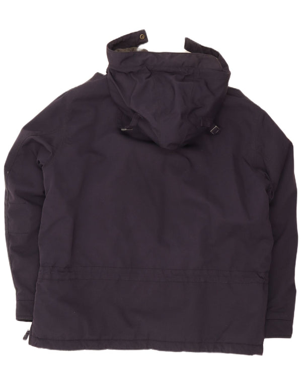 Napapijri Herre Geographic Graphic Hætte Anorak Jakke UK 46 3XL Navy Blue
