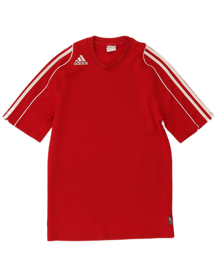 Adidas Herre Climalite T-Shirt Top Lille Rød Polyester