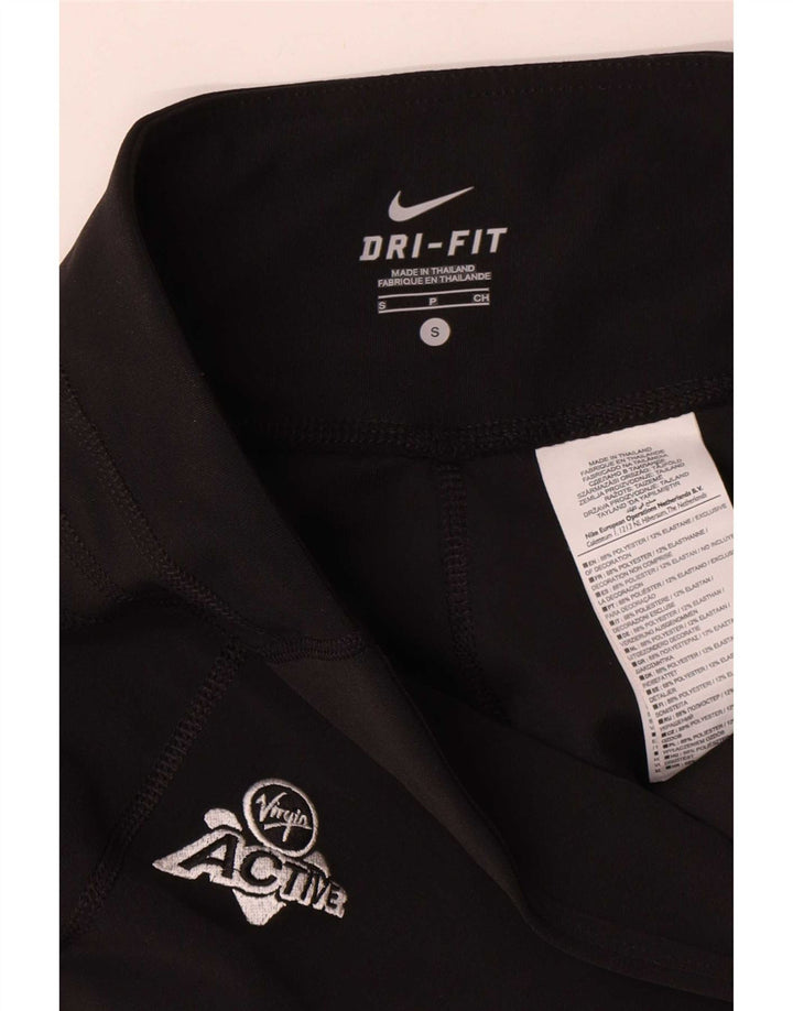 Nike Dame Dri Fit træningsdragt Bukser UK 10 Small Black Polyester