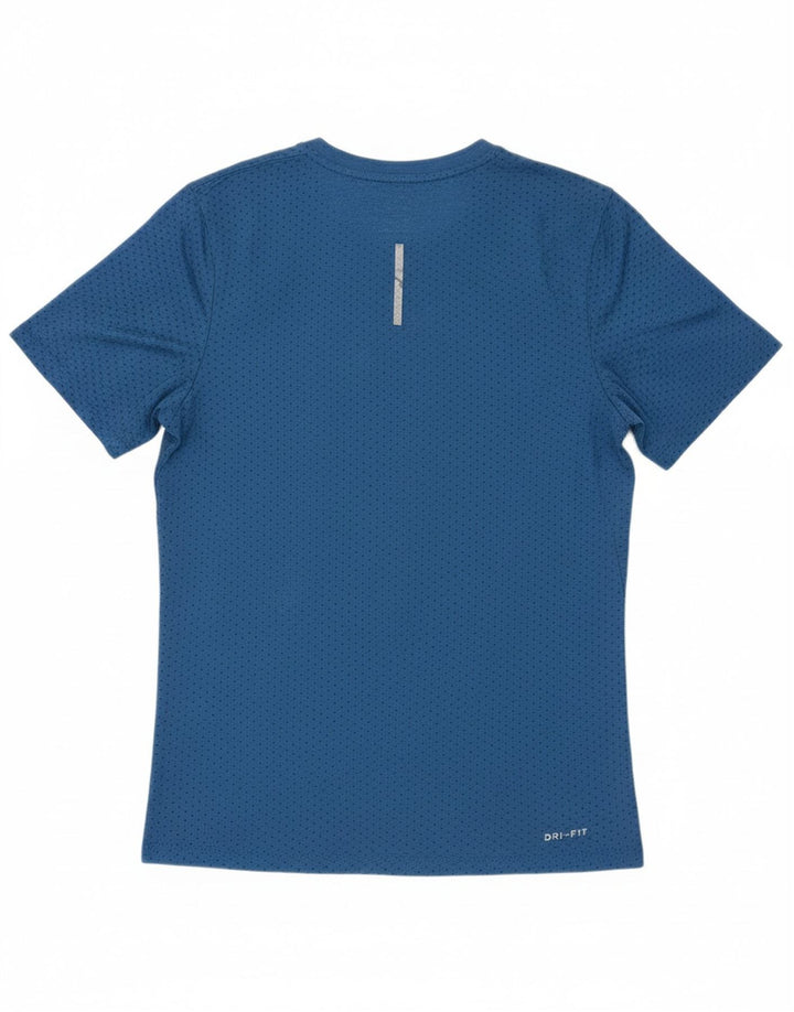 NIKE Mens Dri Fit Graphic T-Shirt Top Small Blue Polyester