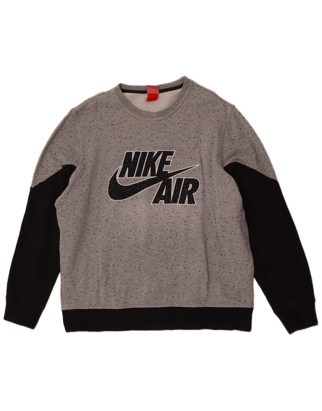 Nike grafisk sweatshirt til mænd XL Grå Colourblock Bomuld