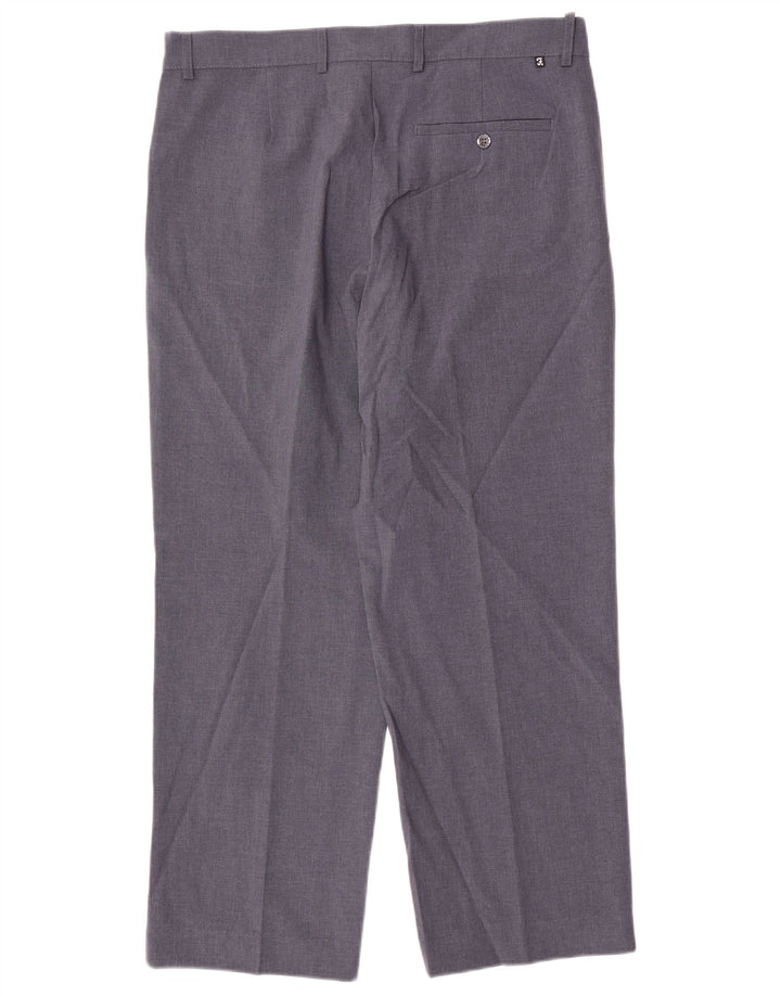 Farah Straight Casual Bukser til mænd W36 L29 Blå Polyester