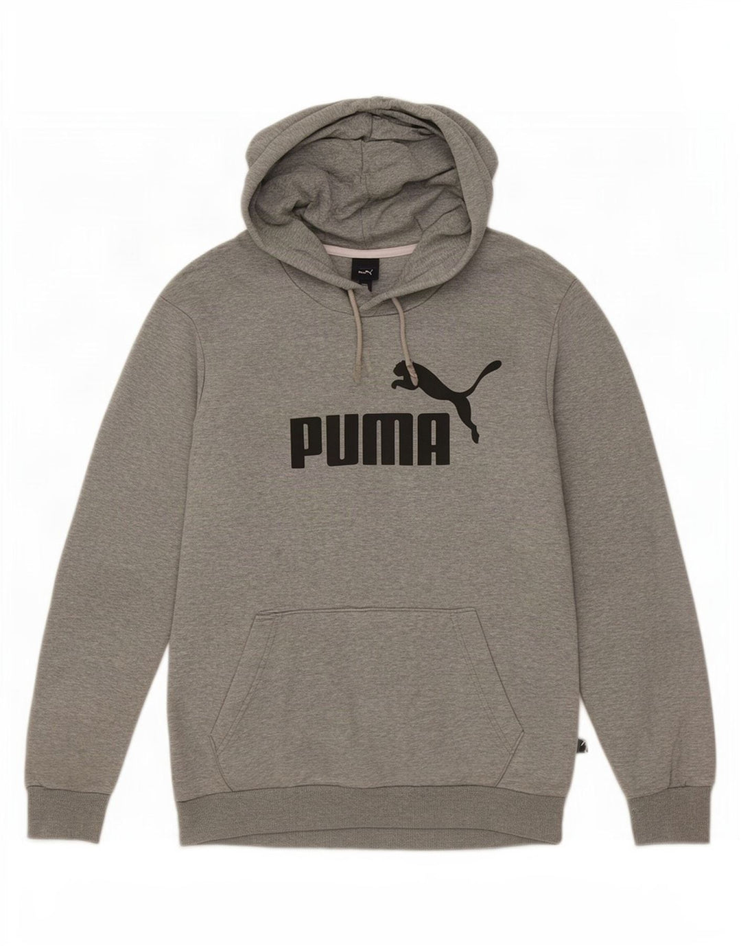 Puma grafisk hættetrøje til mænd, lille grå flækket bomuld