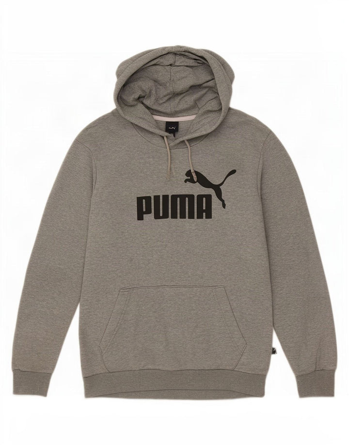 Puma grafisk hættetrøje til mænd, lille grå flækket bomuld