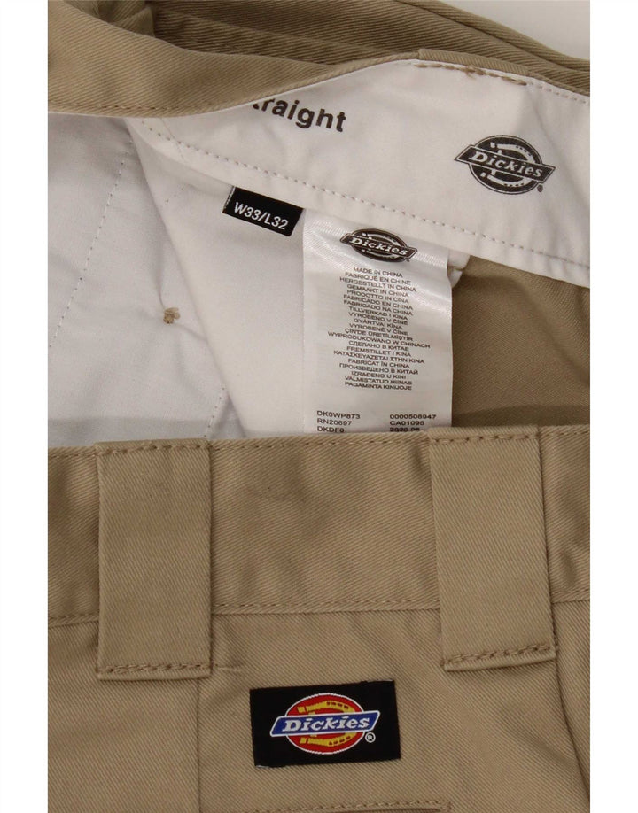 Dickies Straight Chino Bukser til mænd W33 L32 Beige Polyester