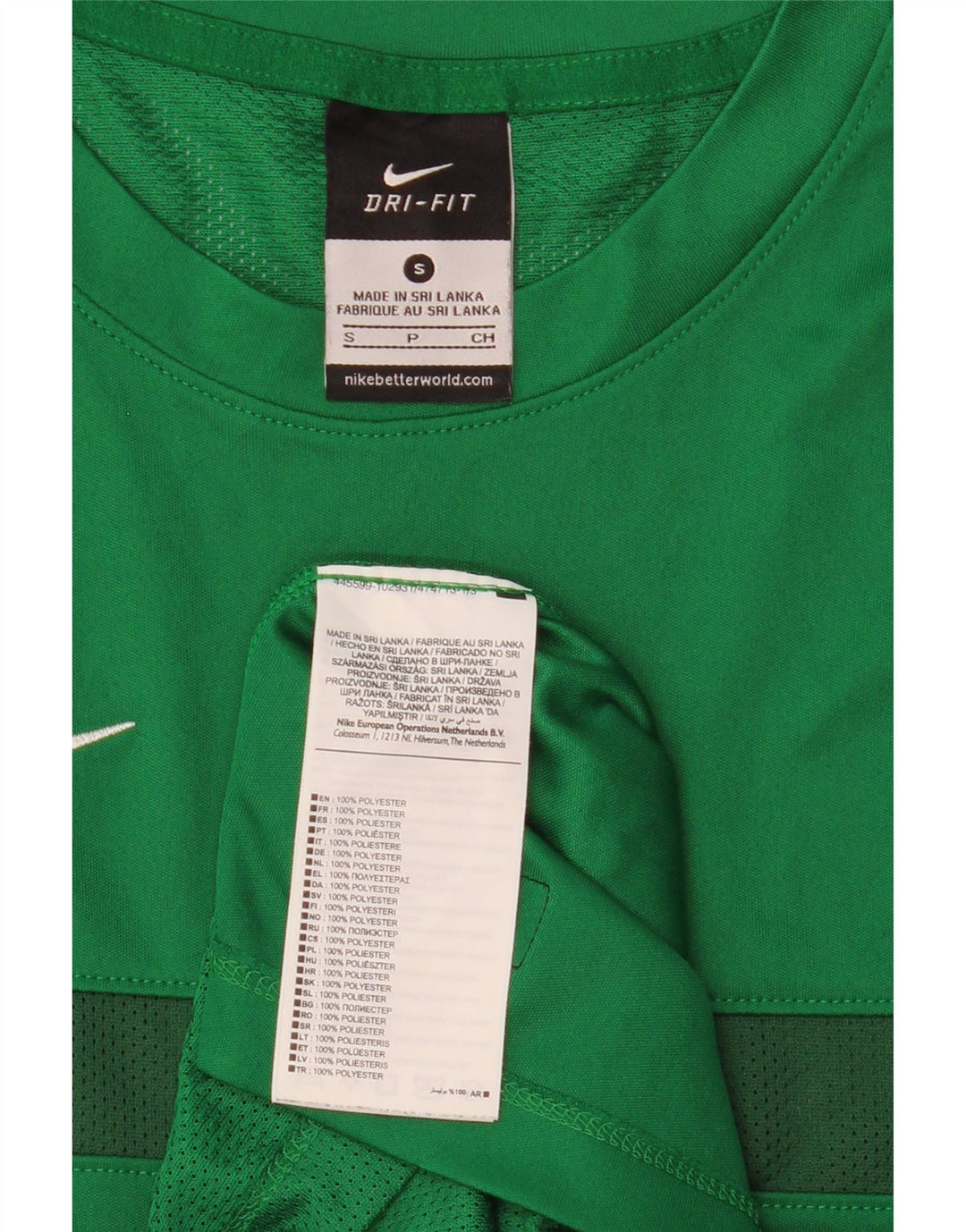 Nike Herre Dri Fit T-Shirt Top Lille Grøn Polyester