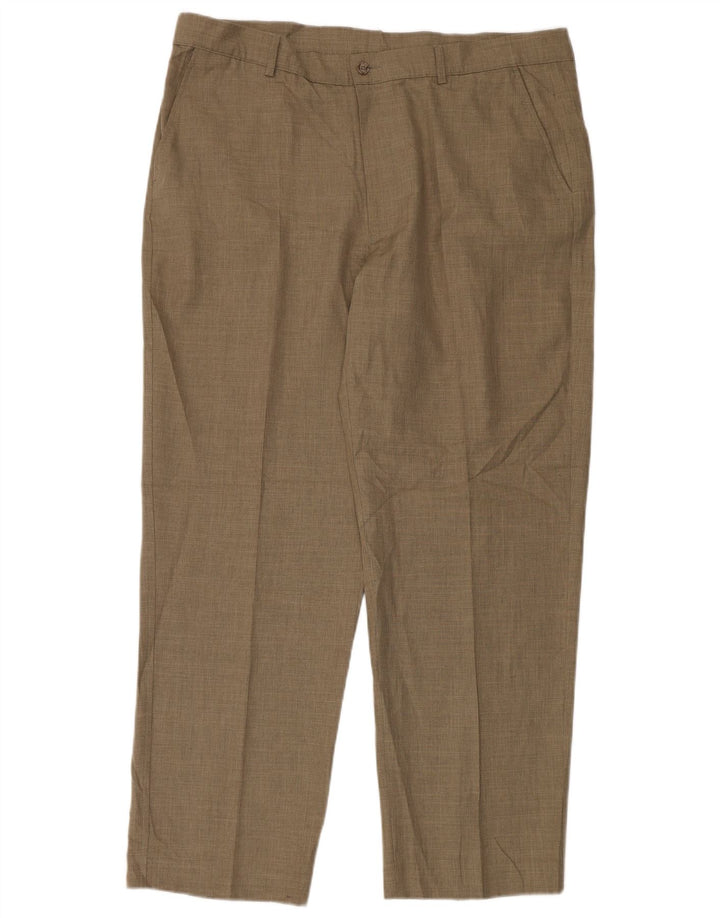 Farah Herre tilspidsede fritidsbukser W40 L31 brun polyester