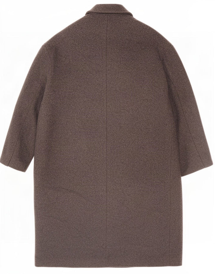 Zara Dame Dobbeltradet Frakke UK 14 Medium Grey Polyester