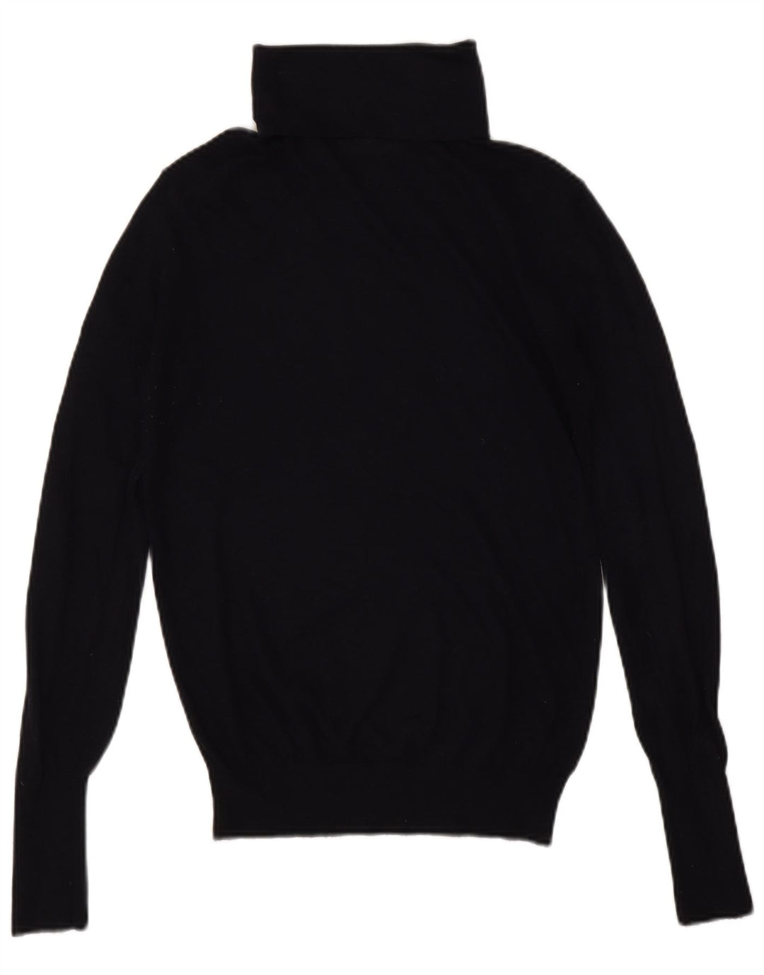 Zara Dame Roll Neck Jumper Sweater UK 12 Medium Navy Blue Modal
