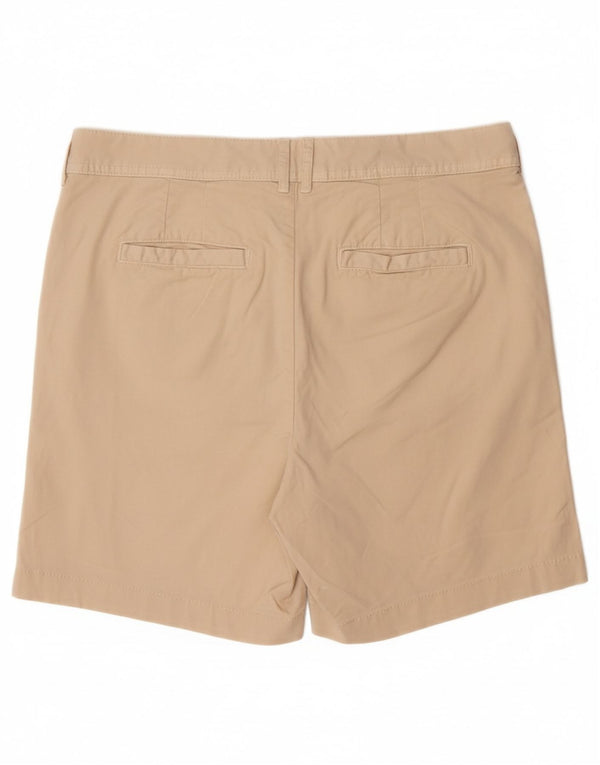 FAT FACE Kvinder Chino Shorts med høj talje UK 12 Medium W32 Beige Bomuld