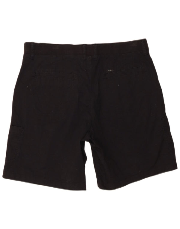 Lee Dame Mid Rise Relaxed Fit Cargo Shorts US 14 XL W38 Sort Bomuld