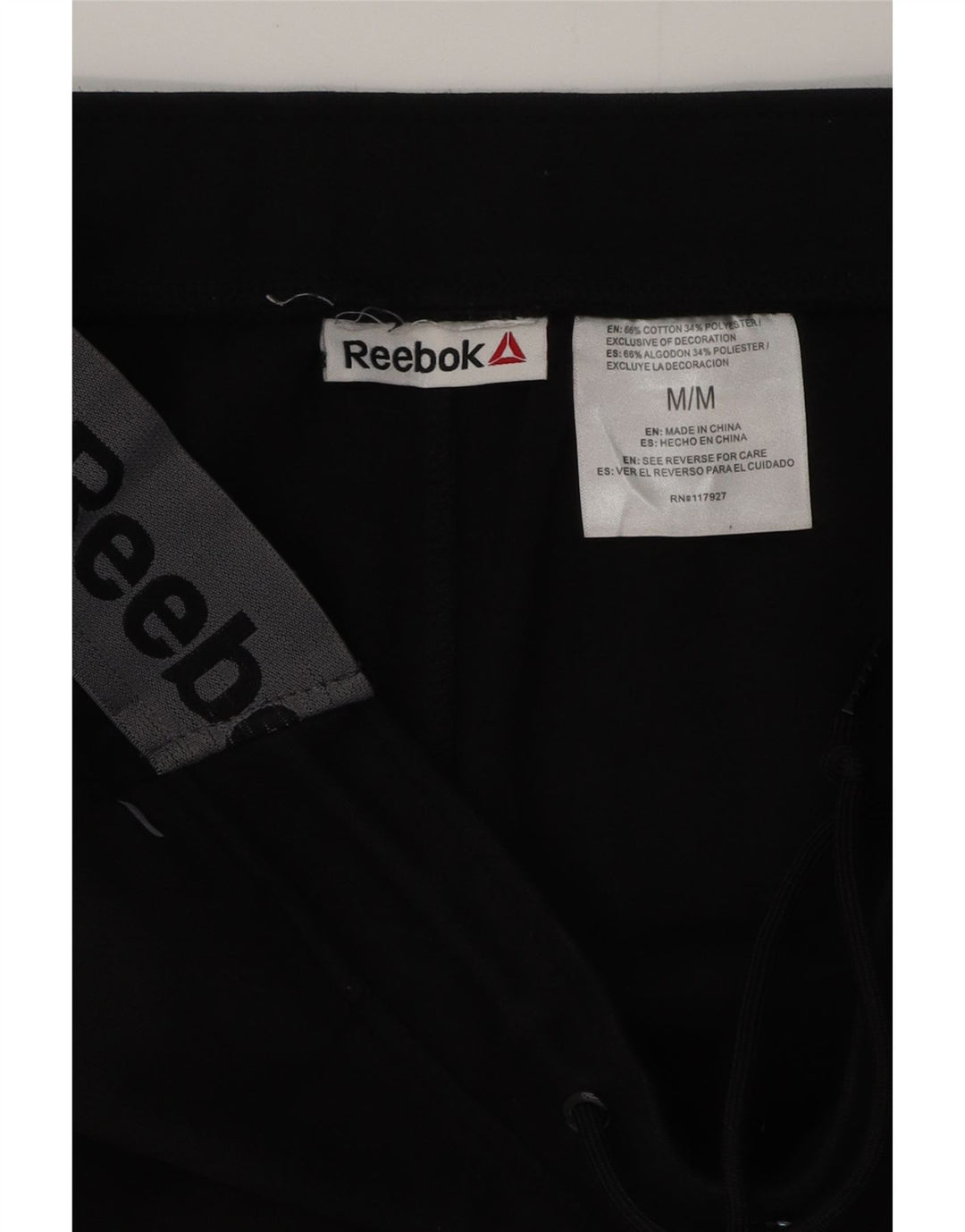 REEBOK Herre grafisk træningsdragt Bukser Joggers Medium Sort Colourblock