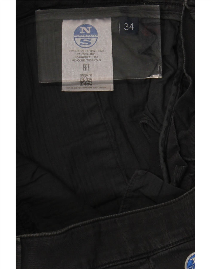 North Sails Herre Cargo Shorts W34 Stor Grå Bomuld