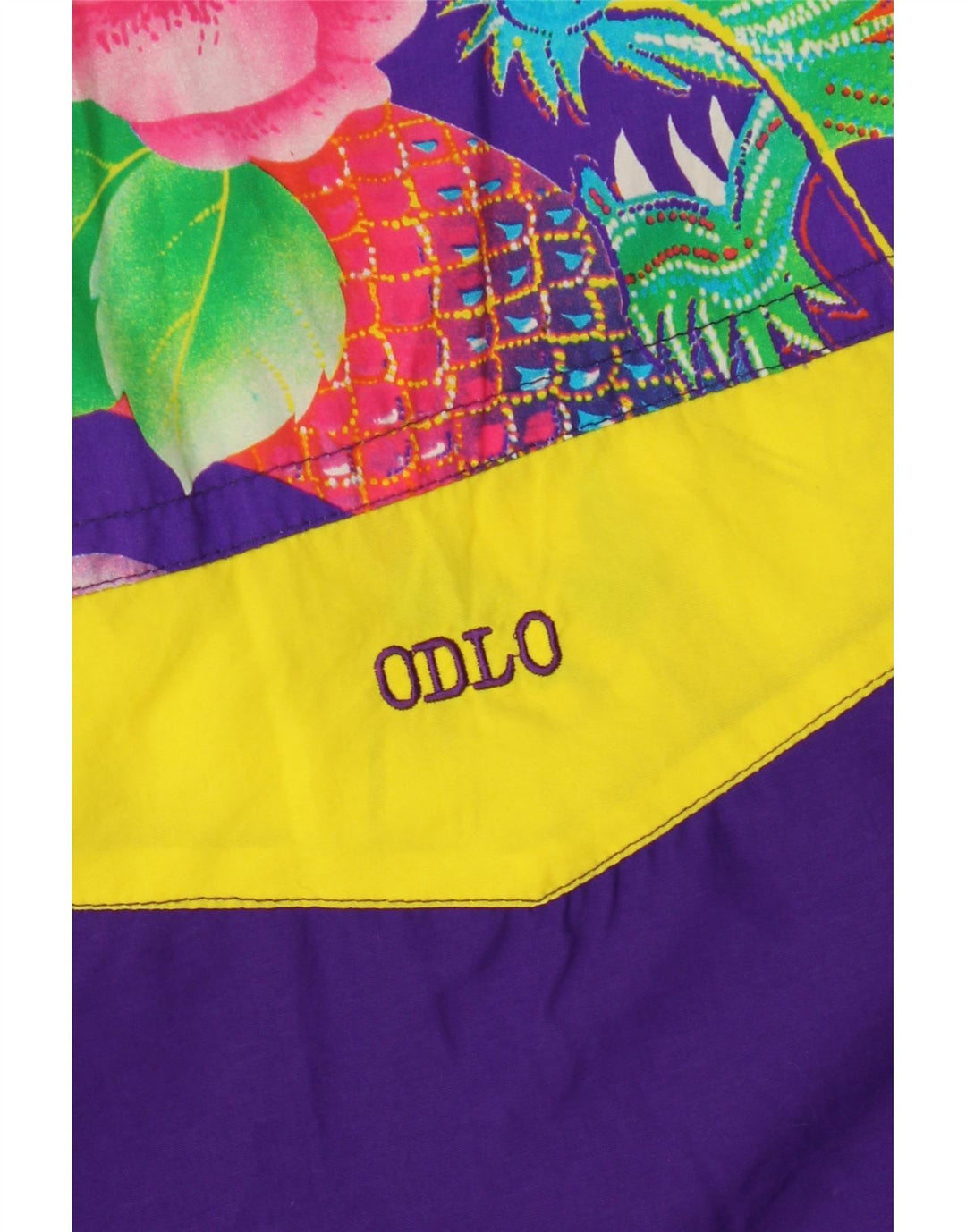ODLO Dame Oversized Anorak Jacket EU 36 Small Purple Floral Polyester