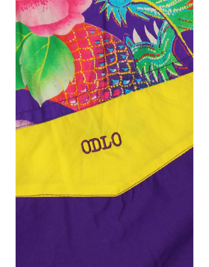 ODLO Dame Oversized Anorak Jacket EU 36 Small Purple Floral Polyester