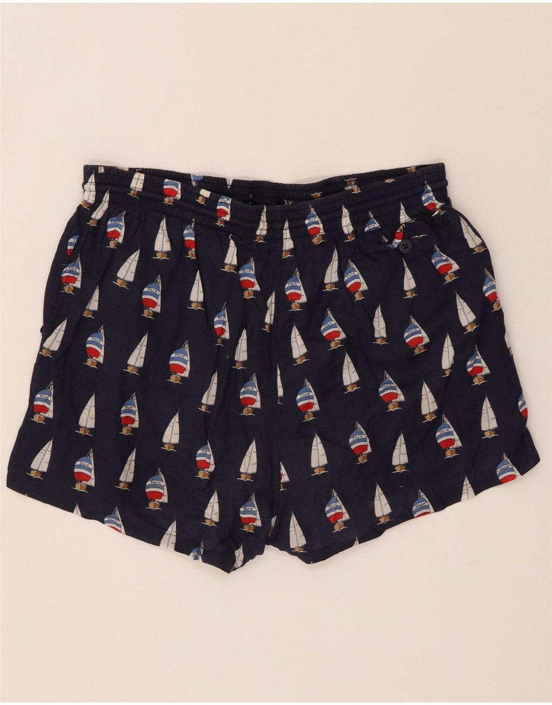 PAUL & SHARK Herre grafiske sportsshorts XL marineblå bomuld