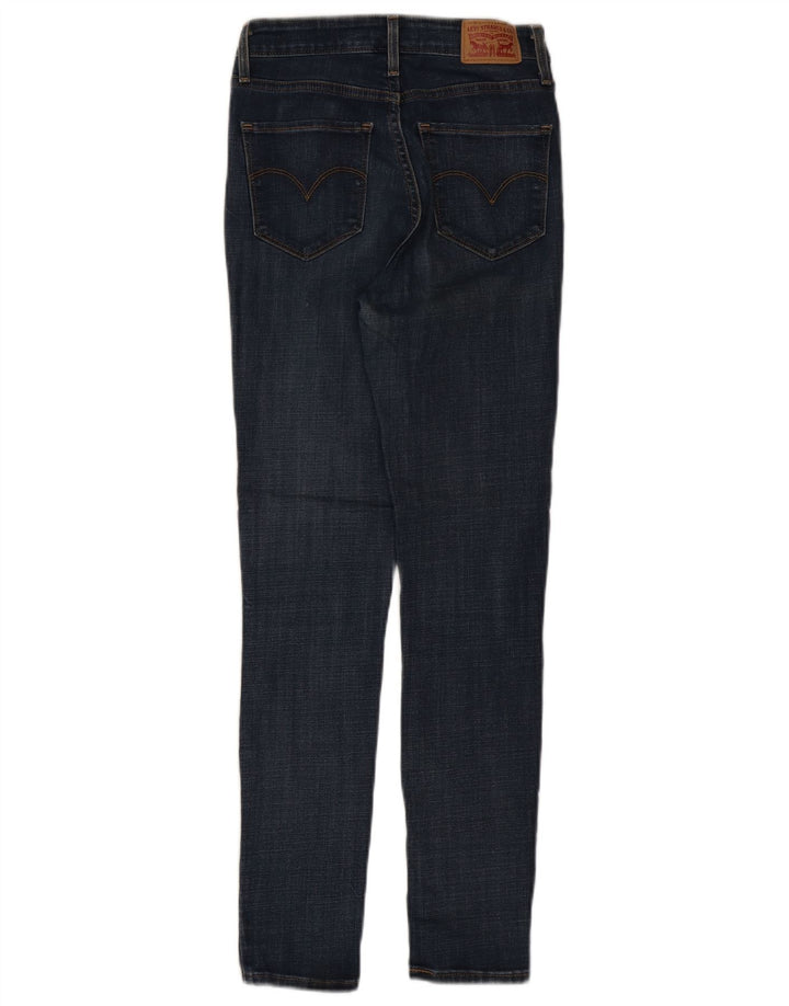 LEVI'S Dame 721 Skinny Jeans med høj talje W28 L29 Marineblå