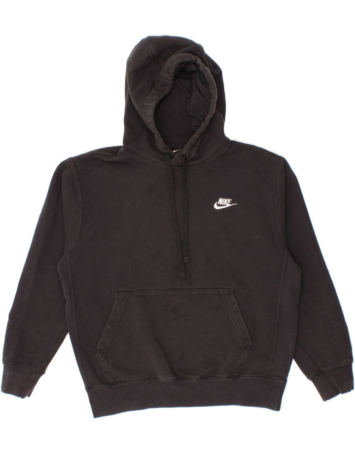 NIKE Womens Oversized Hoodie Jumper UK 10 Small Black Cotton Vintage Nike and Second-Hand Nike from Messina Hembry 