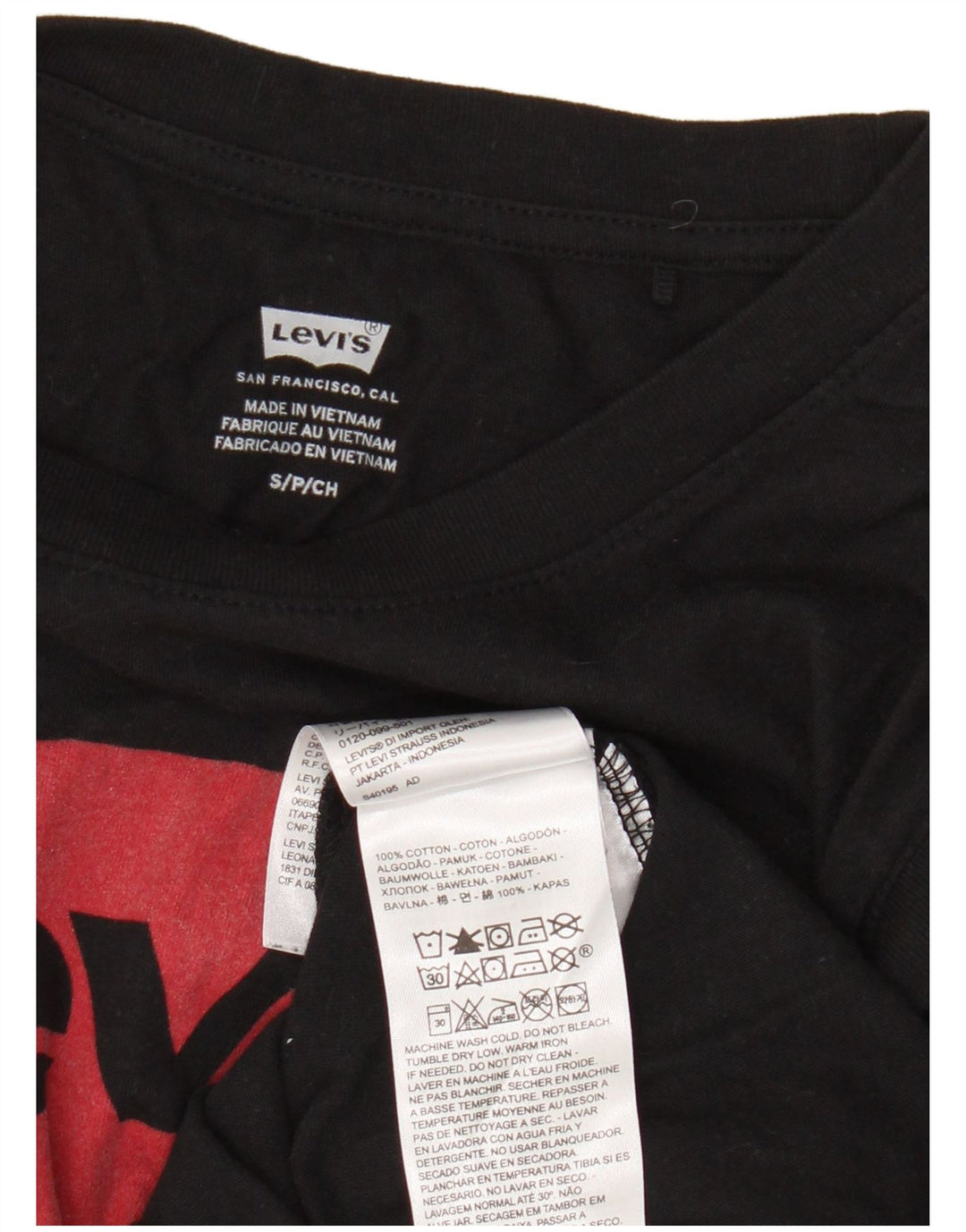 Levi's Kvinder Grafisk Vest Top UK 10 Lille Sort Bomuld