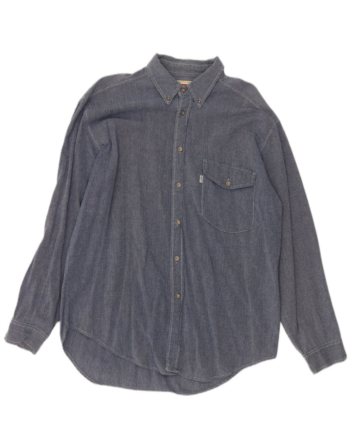 Levi's herreskjorte stor blå bomuld