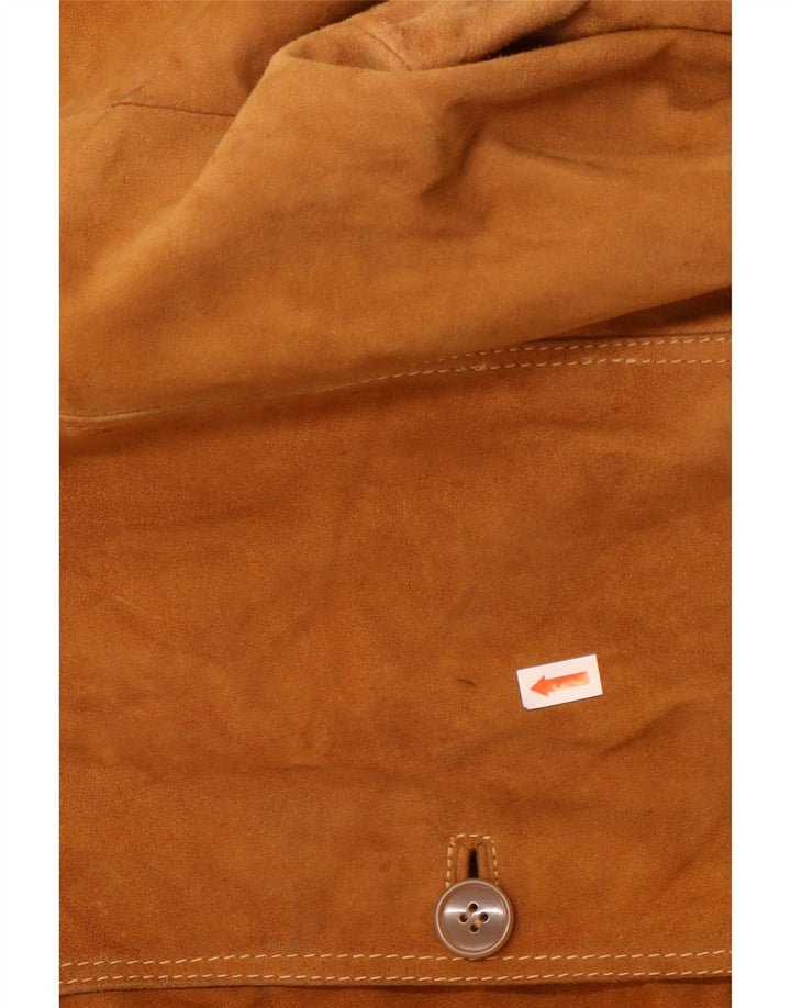 VINTAGE Herre ruskind bomberjakke UK 40 Large Beige