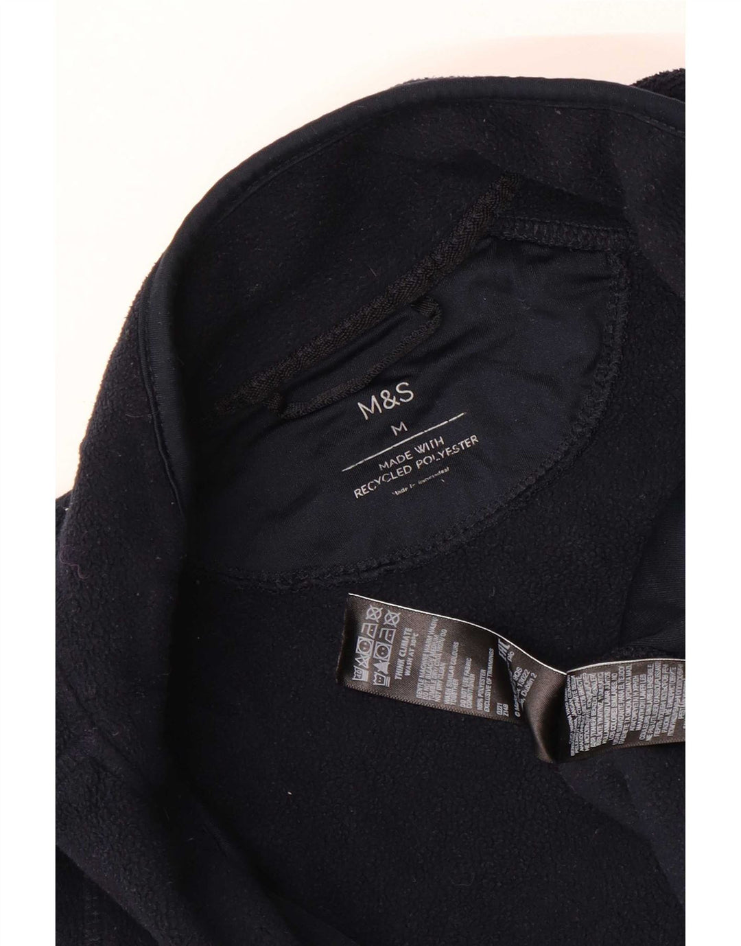 Marks & Spencer Fleecejakke til kvinder UK 14 Mellem marineblå polyester