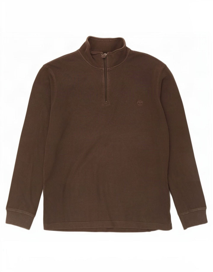 Timberland Herre lynlåshals Regular Fit Sweatshirt Jumper 2XL brun bomuld