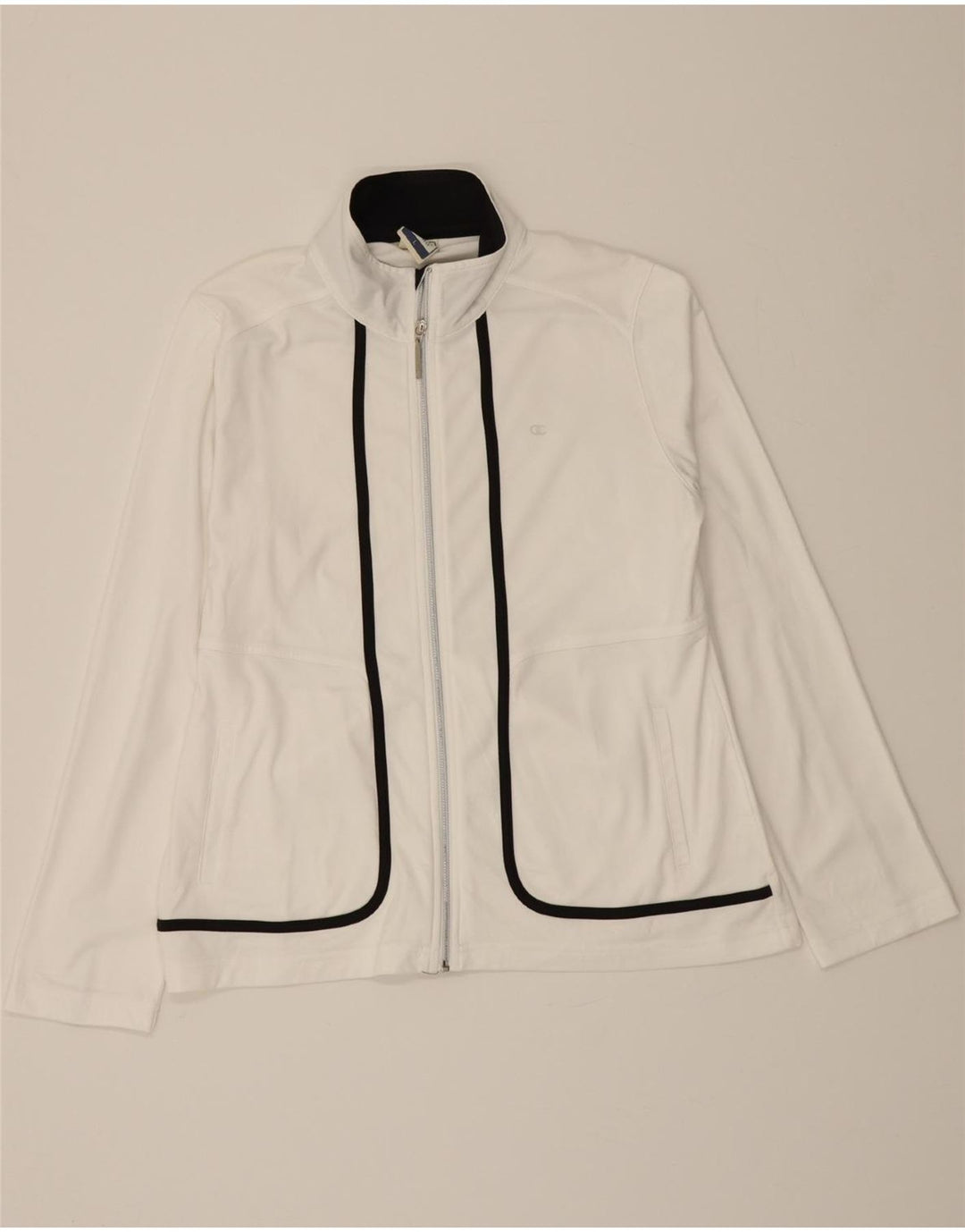 CHAMPION Womens Tracksuit Top Jacket UK 16 Large White Vintage Champion and Second-Hand Champion from Messina Hembry 