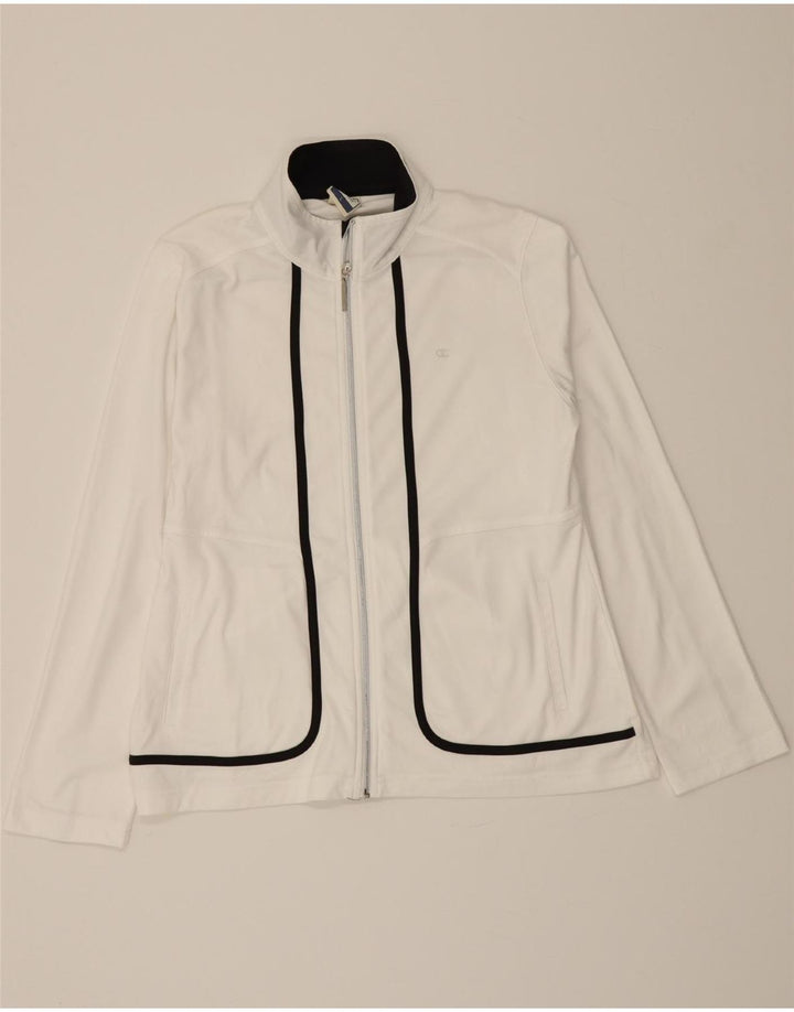 CHAMPION Womens Tracksuit Top Jacket UK 16 Large White Vintage Champion and Second-Hand Champion from Messina Hembry 