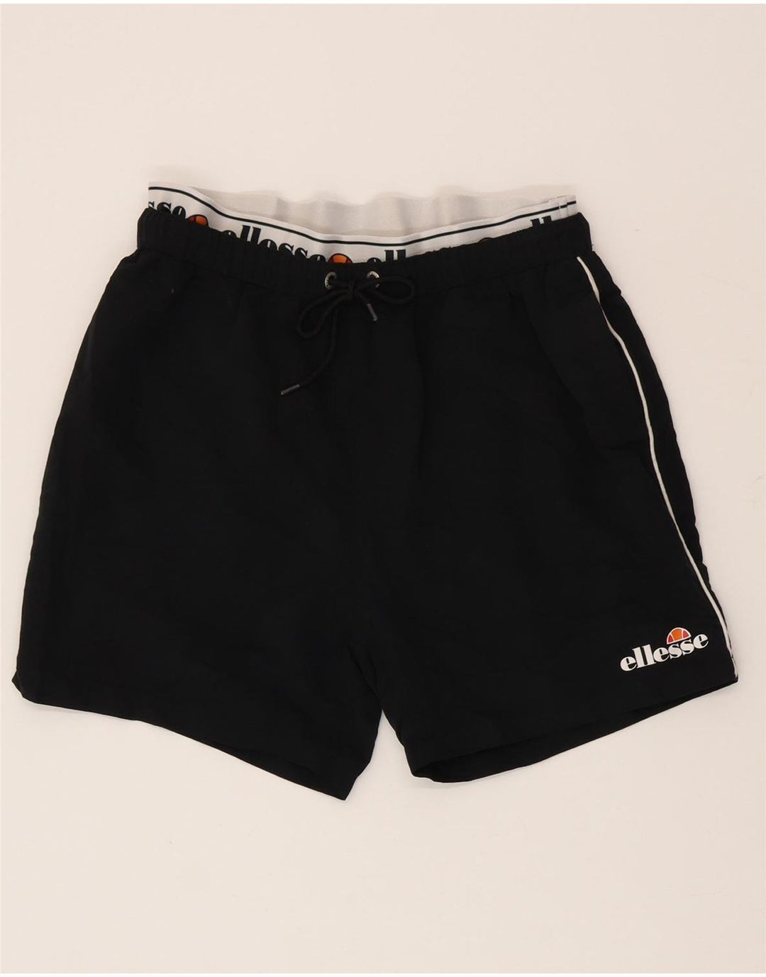 Ellesse Herre grafiske sportsshorts Medium Sort Colourblock Polyester