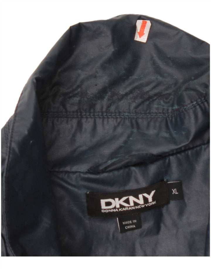 DKNY Regnjakke til mænd UK 42 XL Marineblå Bomuld