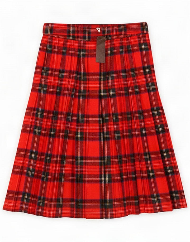 Dondup Wrap-nederdel til kvinder Medium W28 Rød Plaid Polyester