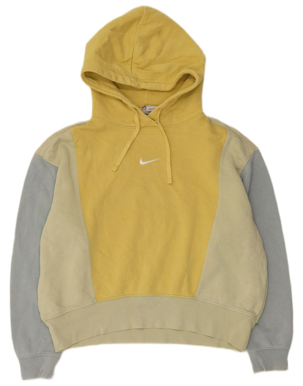 Nike oversized hættetrøje til kvinder DK 6 XS Gul Colourblock Bomuld