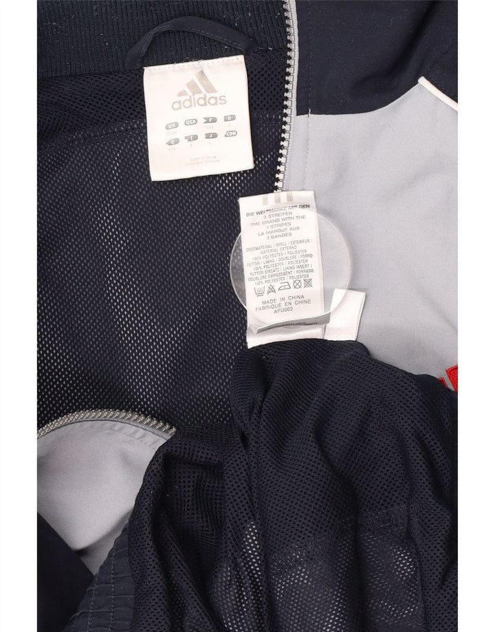 Adidas Træningsdragt til mænd Topjakke UK 38/40 Medium Navy Blue Colourblock