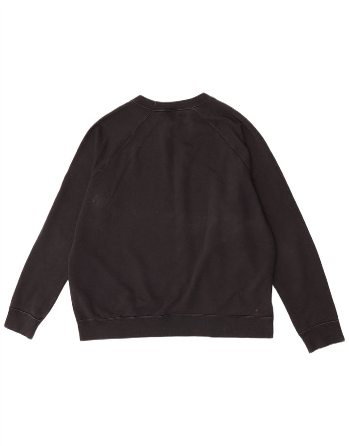Nike Dame Grafisk Sweatshirt Jumper UK 16 Stor sort bomuld